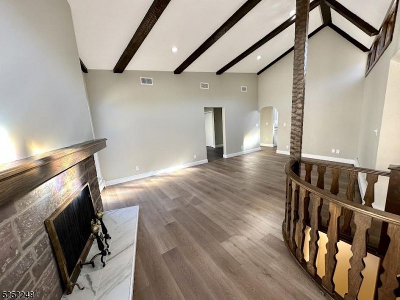 Interior, Recessed Lighting, Wooden Beams, Wood Texture Flooring