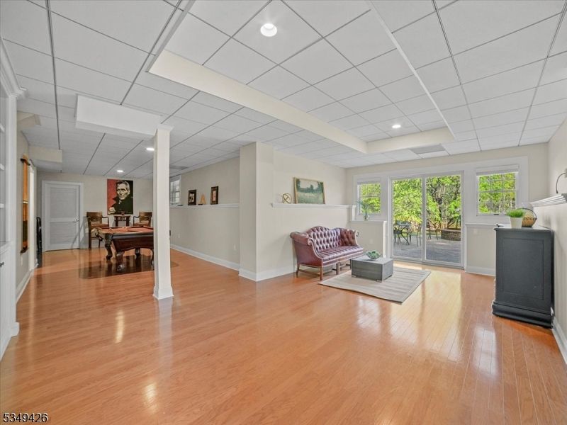 Dining room, Interior, Piano, Recessed Lighting, Wood Texture Flooring