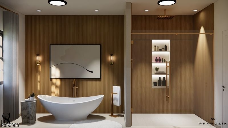 Bathroom, Free Standing Baths, Interior, Recessed Lighting