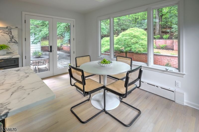 Dining room, Interior, Wood Texture Flooring