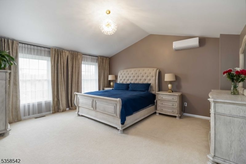 Bedroom, Chandelier, Interior