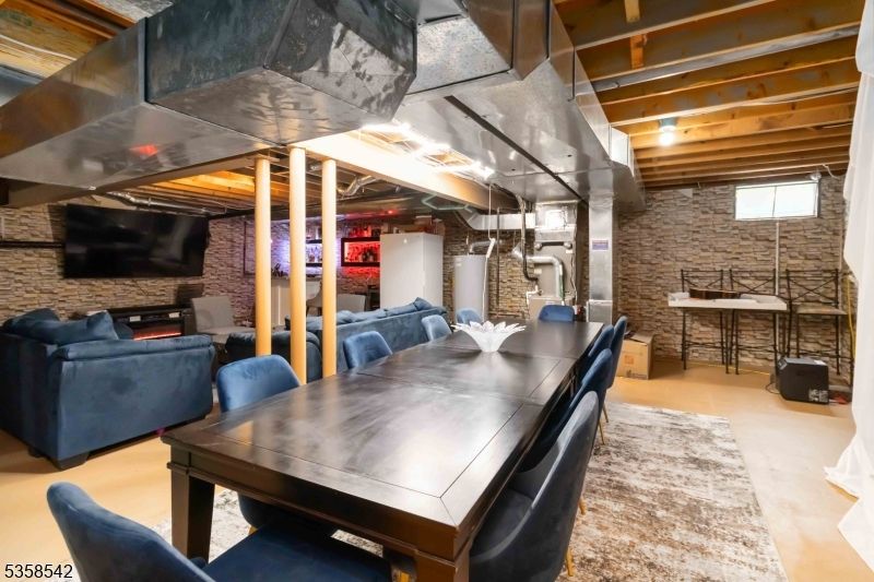 Dining room, Interior, Living room, Stone Walls, Wooden Beams