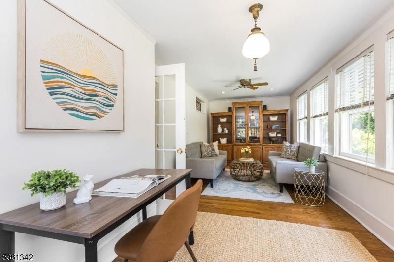 Home Office, Interior, Living room, Recessed Lighting, Wood Texture Flooring