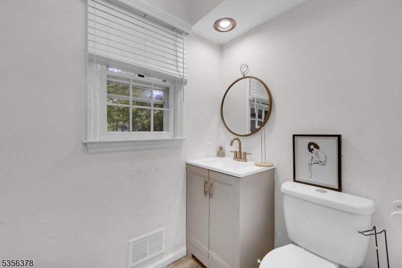 Bathroom, Interior, Recessed Lighting, Wood Texture Flooring