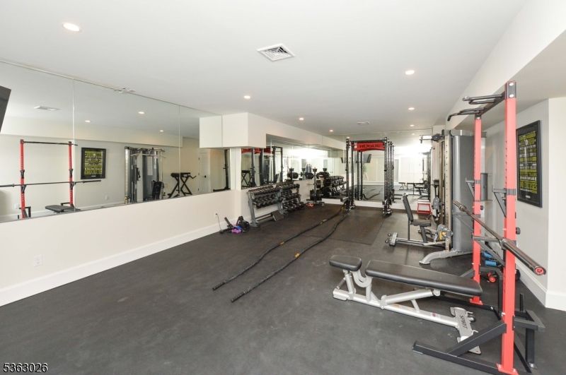 Fitness Equipment, Gym, Interior, Recessed Lighting