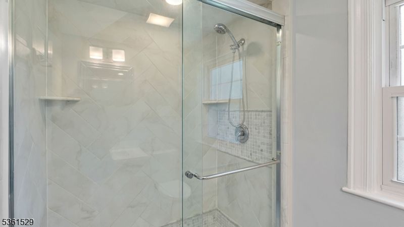 Bathroom, Glass Shower, Interior, Marble Walls