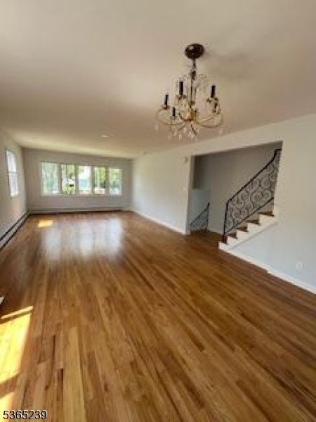 Chandelier, Empty room, Interior, Wood Texture Flooring