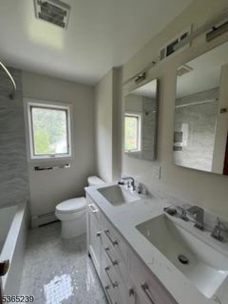 Bathroom, Dual Sink Vanities, Interior, Marble