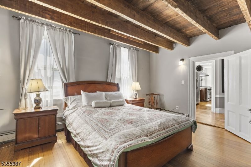 Bedroom, Interior, Wooden Beams, Wooden Ceilings, Wood Texture Flooring