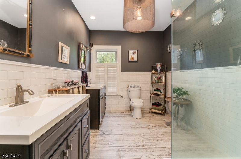 Bathroom, Glass Shower, Interior, Marble, Recessed Lighting