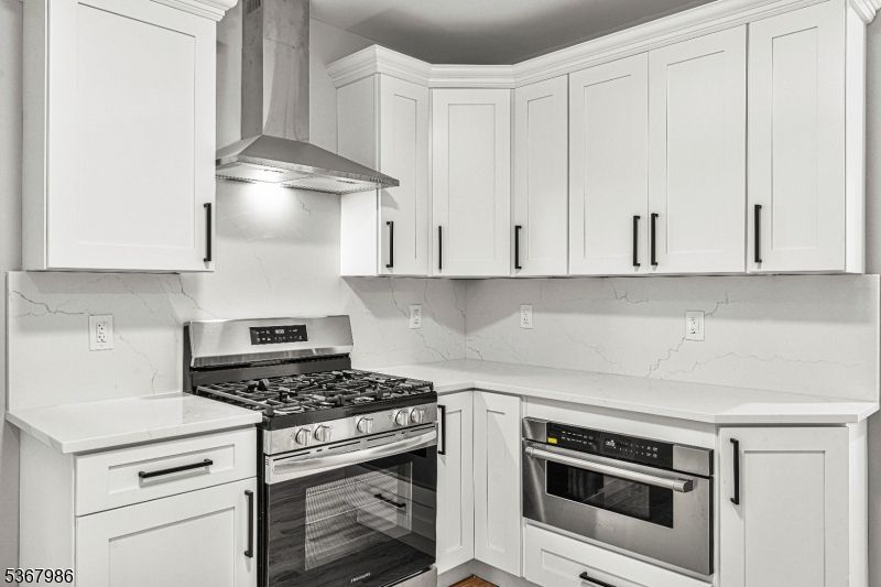 Interior, Kitchen, Marble Walls, Stainless Steel Appliances