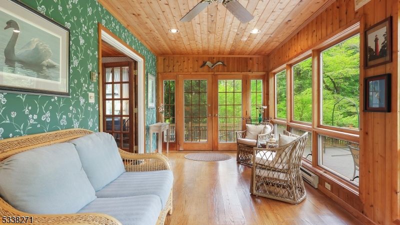 Interior, Recessed Lighting, Sun Room, Wooden Ceilings, Wood Texture Flooring, Wooden Walls
