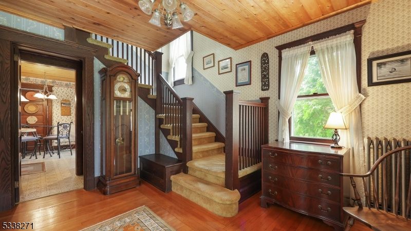 Chandelier, Dining room, Interior, Pendant Lights, Wooden Ceilings, Wood Texture Flooring