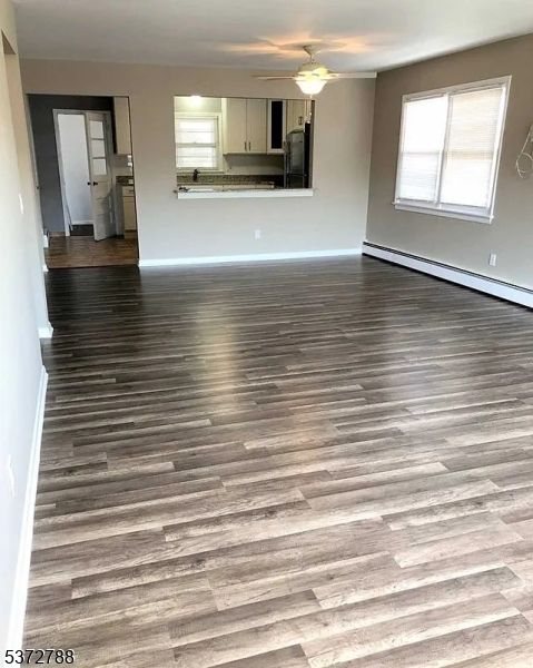 Empty room, Interior, Kitchen, Wood Texture Flooring