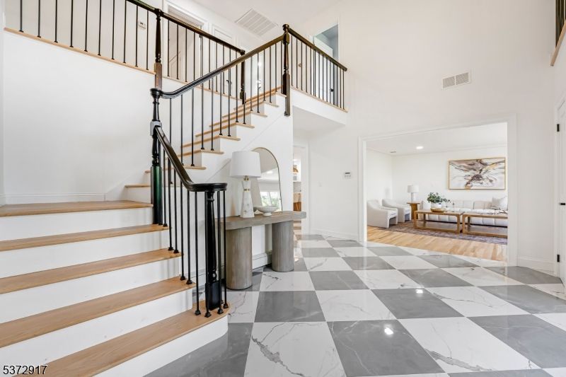 Interior, Marble, Recessed Lighting, Wood Texture Flooring