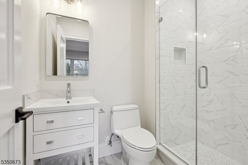 Bathroom, Glass Shower, Interior, Marble Walls