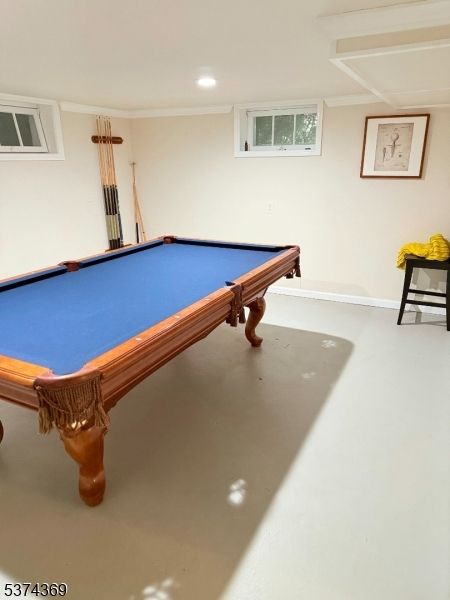 Billiard Table, Game Room, Interior, Recessed Lighting