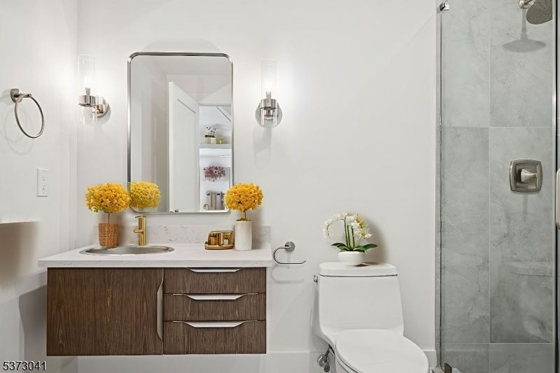 Bathroom, Glass Shower, Interior, Marble Walls