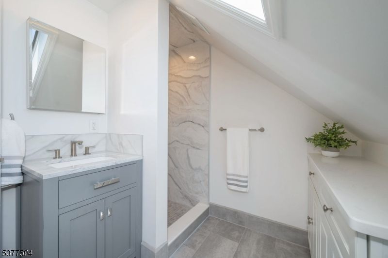 Bathroom, Glass Shower, Interior, Marble Walls