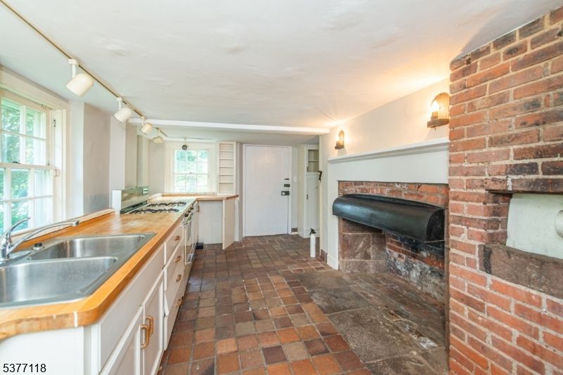 Fireplace, Interior, Kitchen, Stone Walls