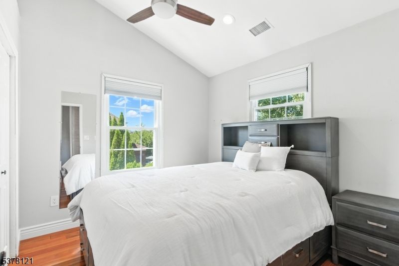 Bedroom, Interior, Recessed Lighting, Water, Wood Texture Flooring