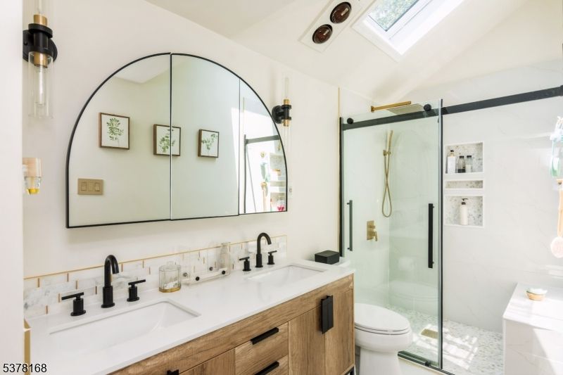 Bathroom, Dual Sink Vanities, Glass Shower, Interior