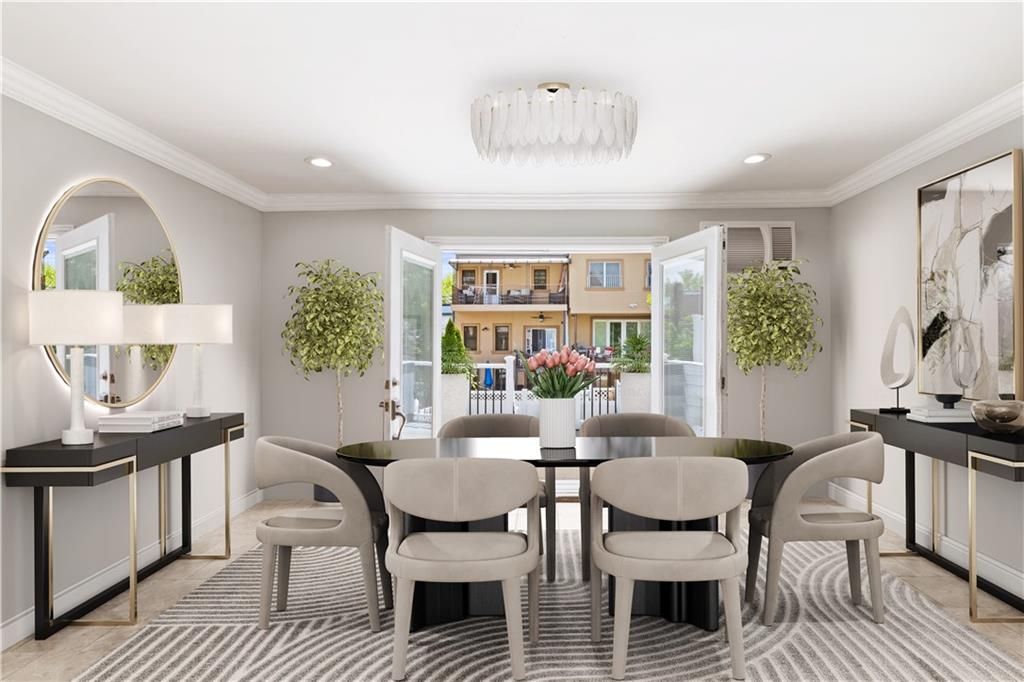 Dining room, Interior, Recessed Lighting
