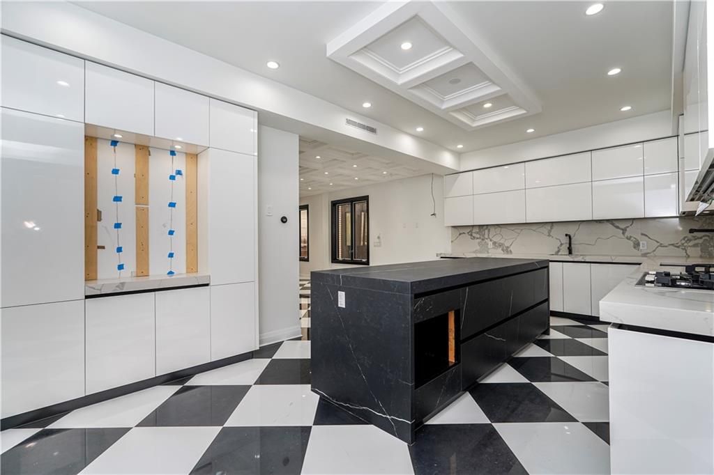 Interior, Kitchen, Marble Walls, Recessed Lighting
