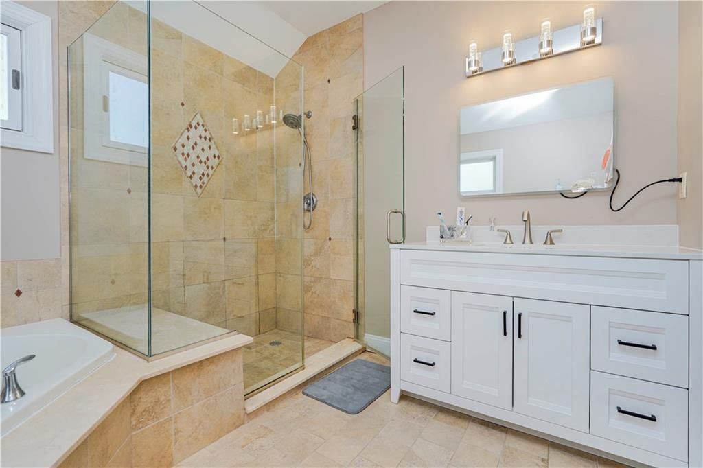 Bathroom, Dual Sink Vanities, Glass Shower, Interior