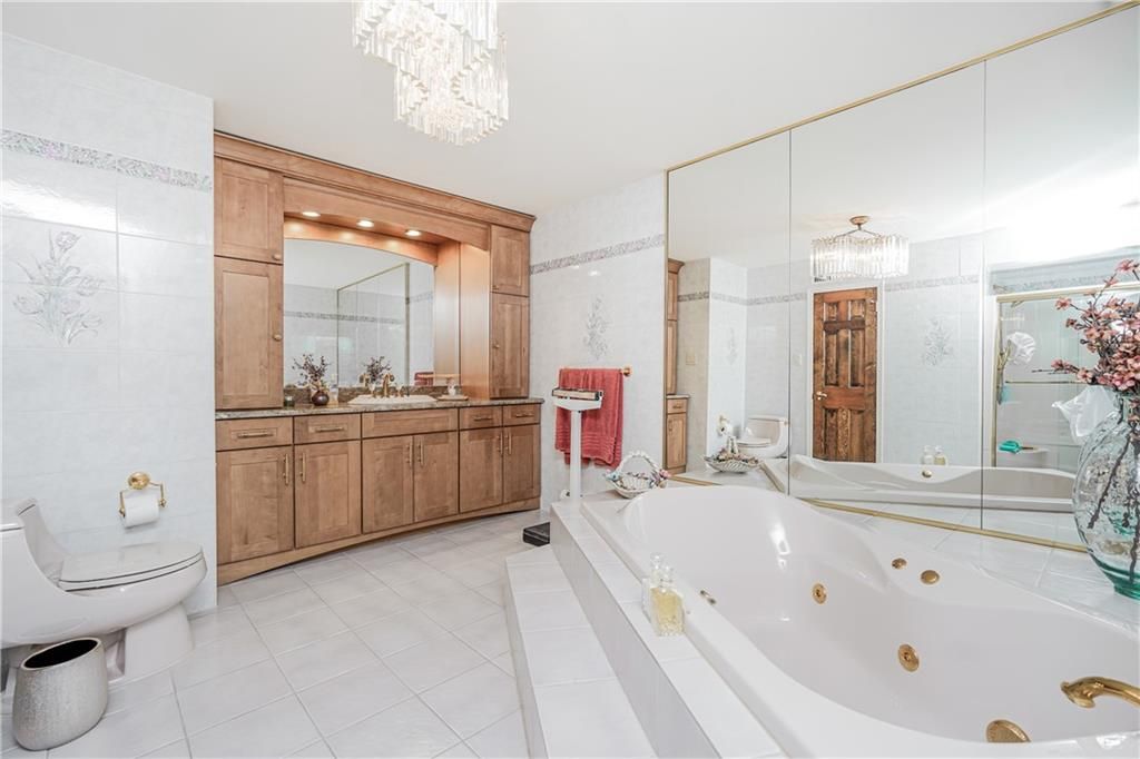 Bathroom, Chandelier, Interior