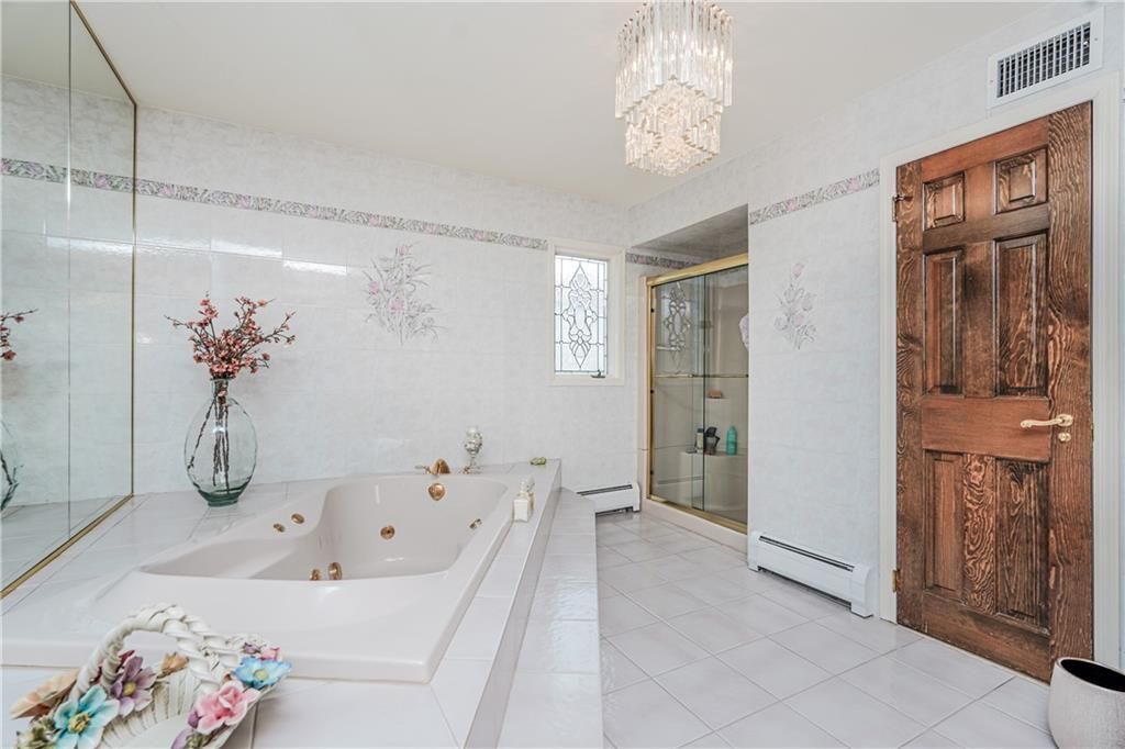 Bathroom, Chandelier, Glass Shower, Interior