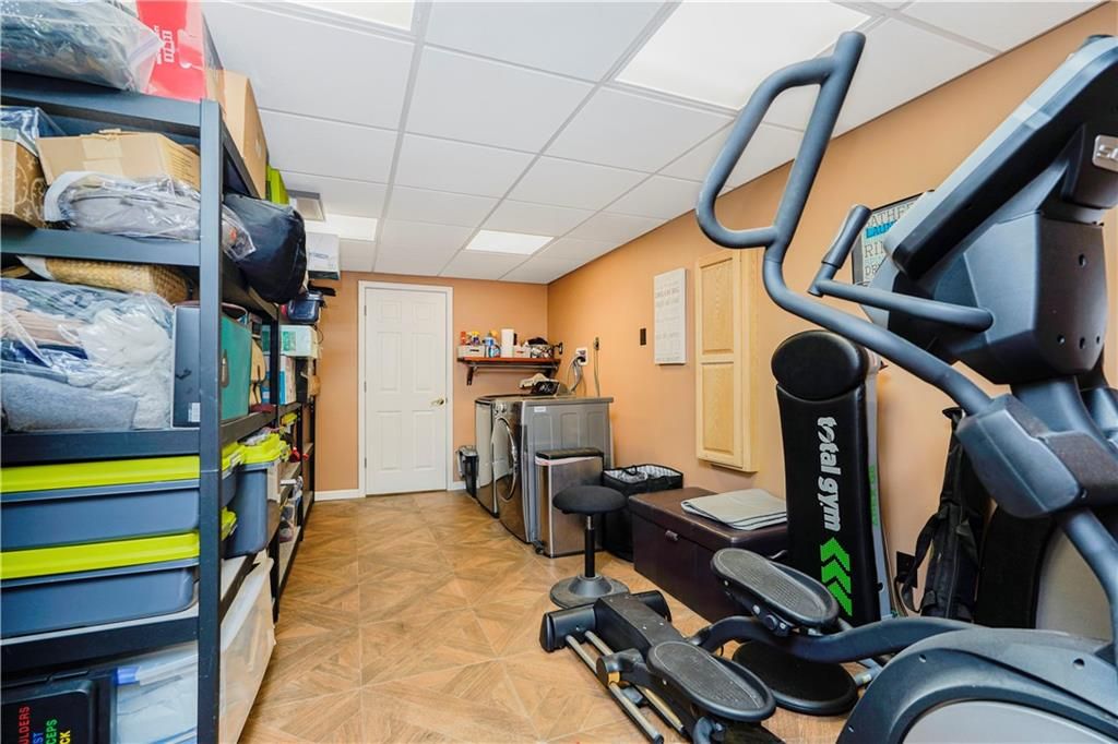 Fitness Equipment, Interior, Wood Texture Flooring