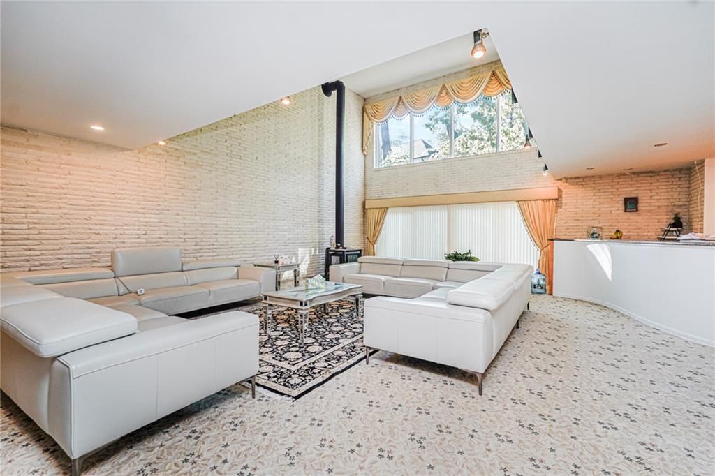 Interior, Living room, Recessed Lighting, Stone Walls