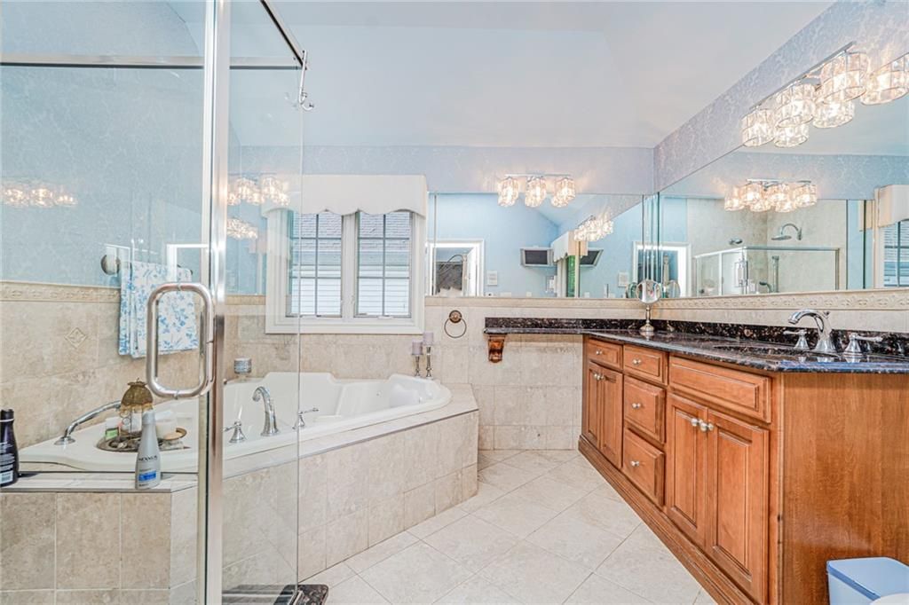 Bathroom, Dual Sink Vanities, Glass Shower, Interior