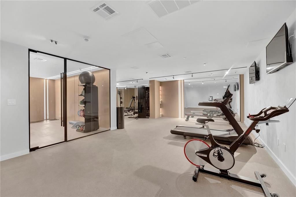 Fitness Equipment, Gym, Interior, Recessed Lighting