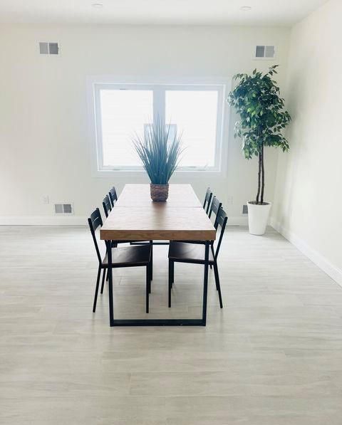 Dining room, Interior, Wood Texture Flooring