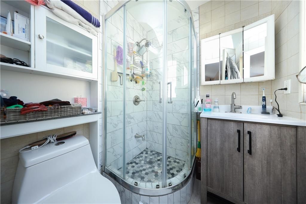Bathroom, Glass Shower, Interior, Marble Walls