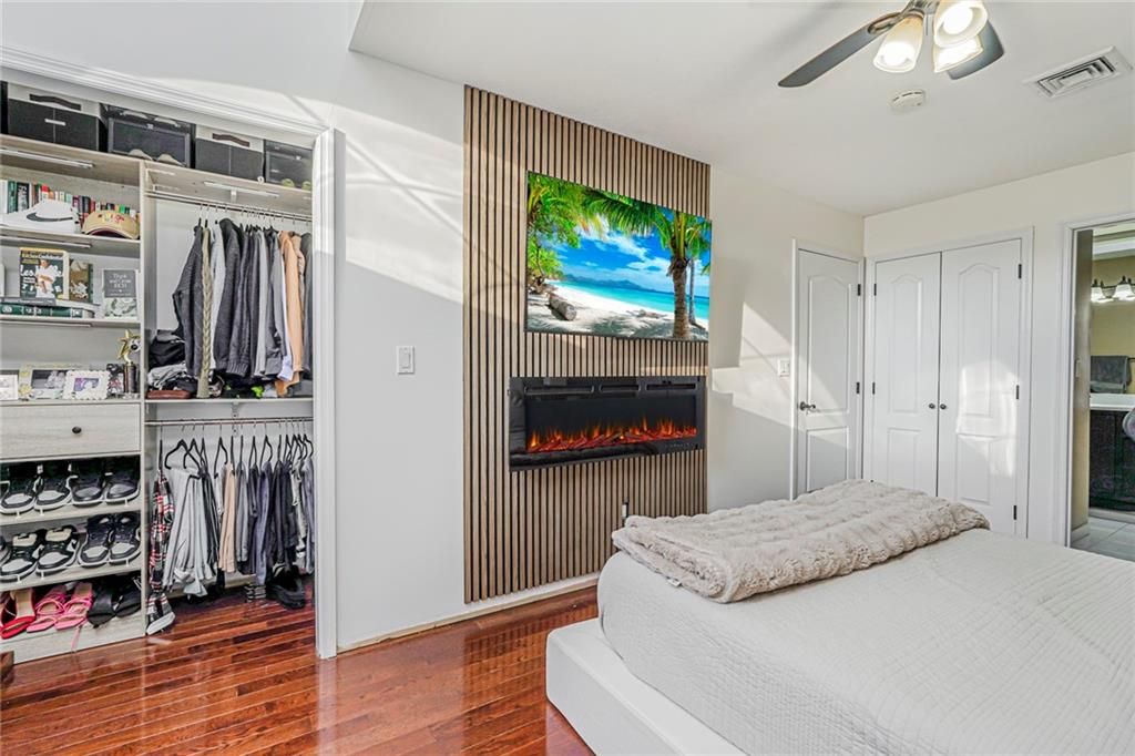 Fireplace, Interior, Walk-in Closets, Wood Texture Flooring