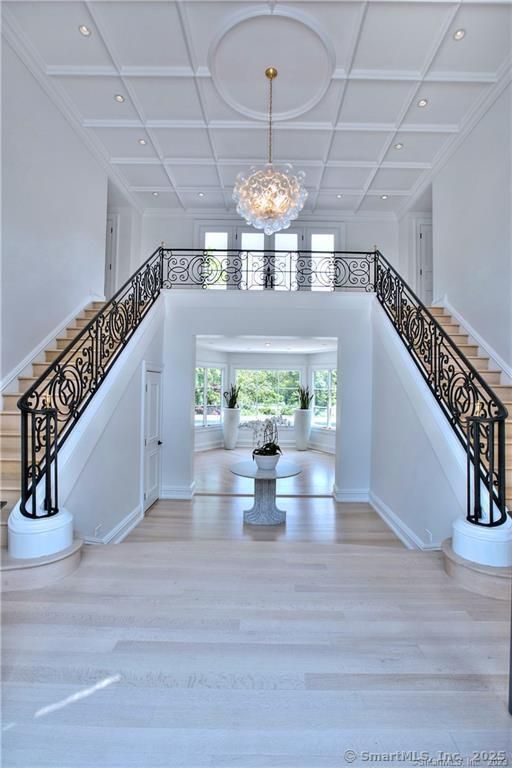 Chandelier, Interior, Recessed Lighting, Wood Texture Flooring
