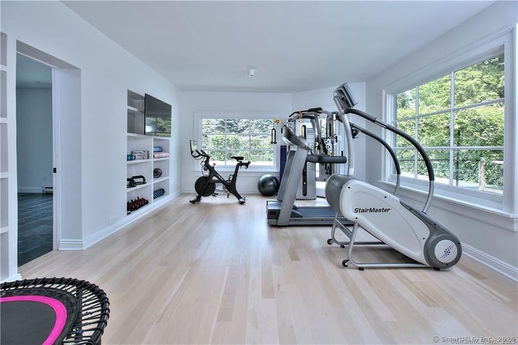 Fitness Equipment, Interior, Wood Texture Flooring