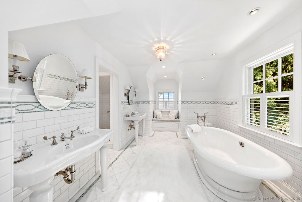 Bathroom, Dual Sink Vanities, Interior, Marble, Recessed Lighting