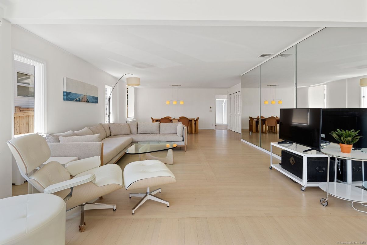 Dining room, Interior, Living room, Pendant Lights, Wood Texture Flooring