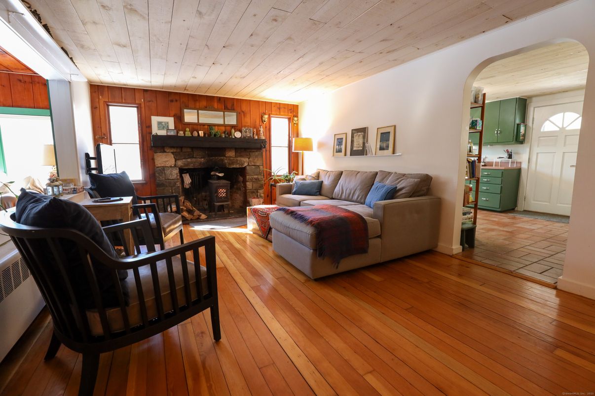 Fireplace, Interior, Living room, Wood Texture Flooring, Wooden Walls