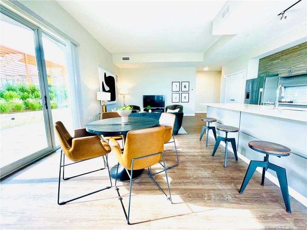 Dining room, Interior, Wood Texture Flooring