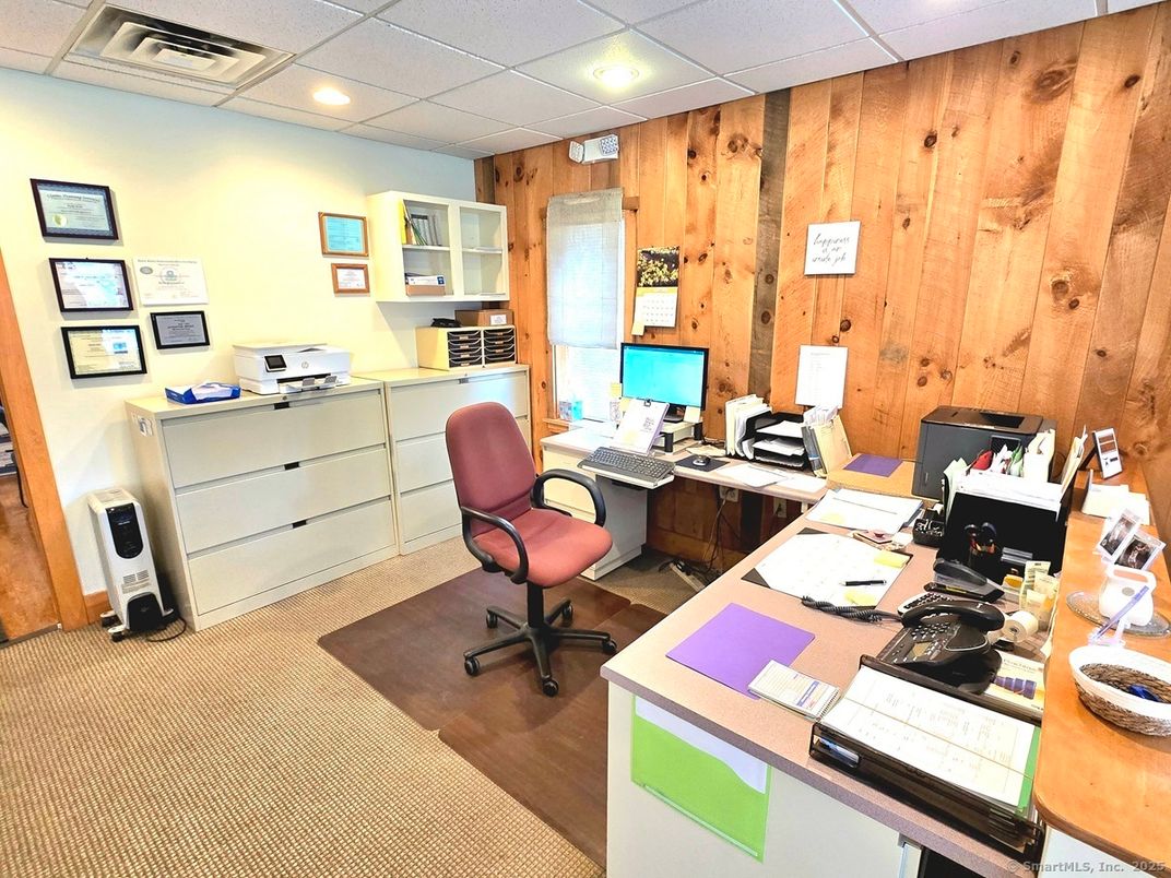 Home Office, Interior, Recessed Lighting, Wooden Walls