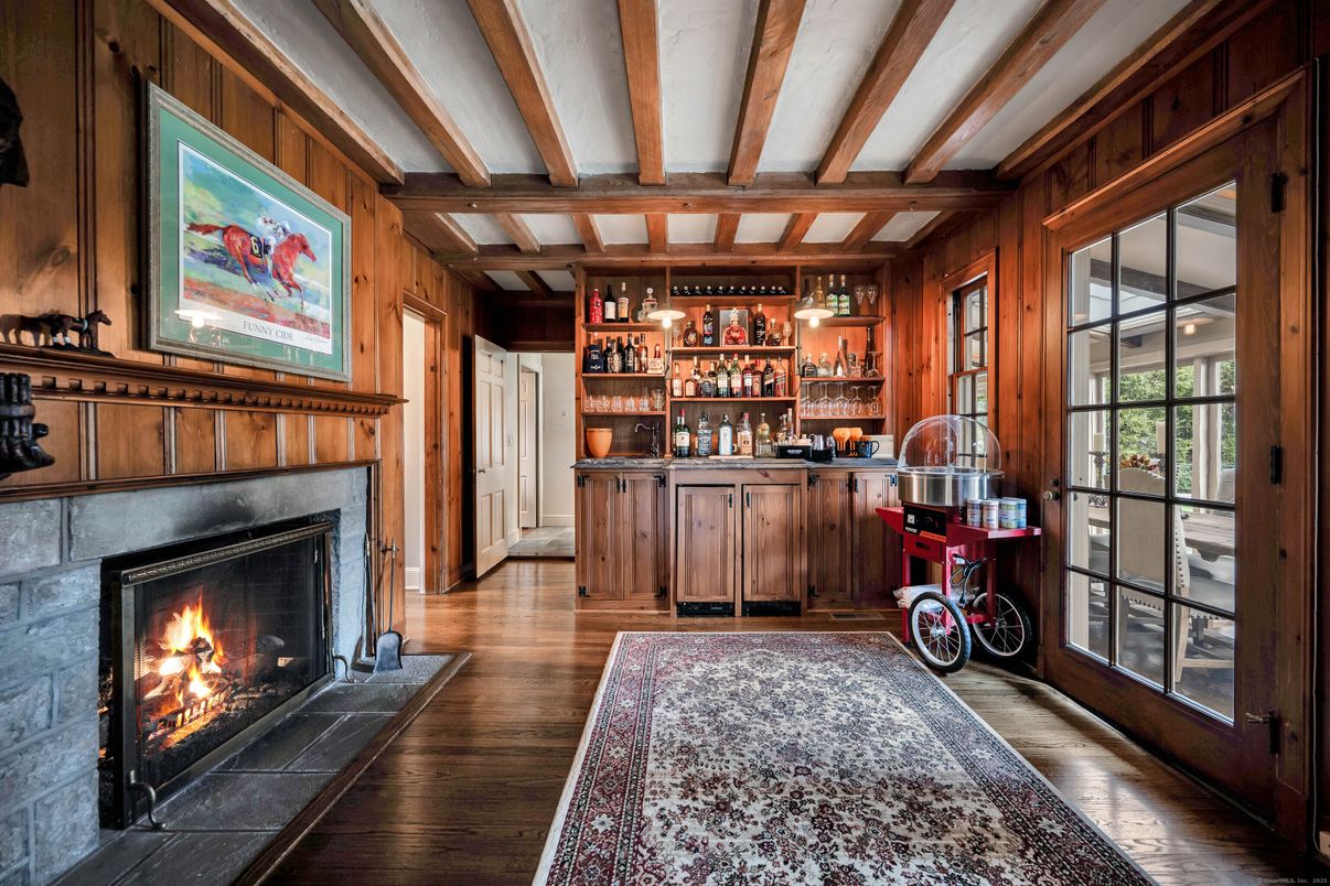 Fireplace, Interior, Wooden Beams, Wood Texture Flooring, Wooden Walls