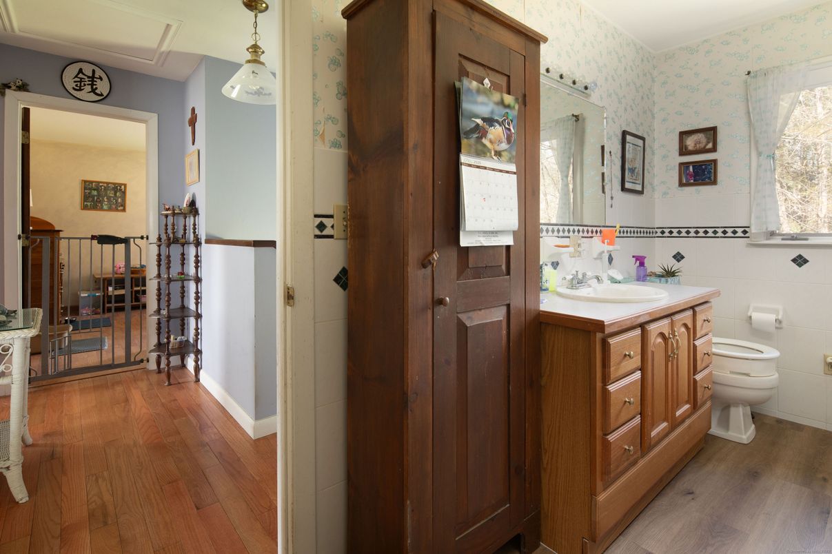 Bathroom, Interior, Wood Texture Flooring