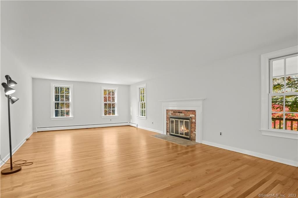Empty room, Fireplace, Interior, Wood Texture Flooring