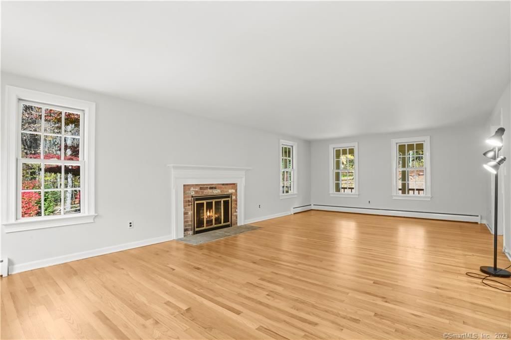 Empty room, Fireplace, Interior, Wood Texture Flooring
