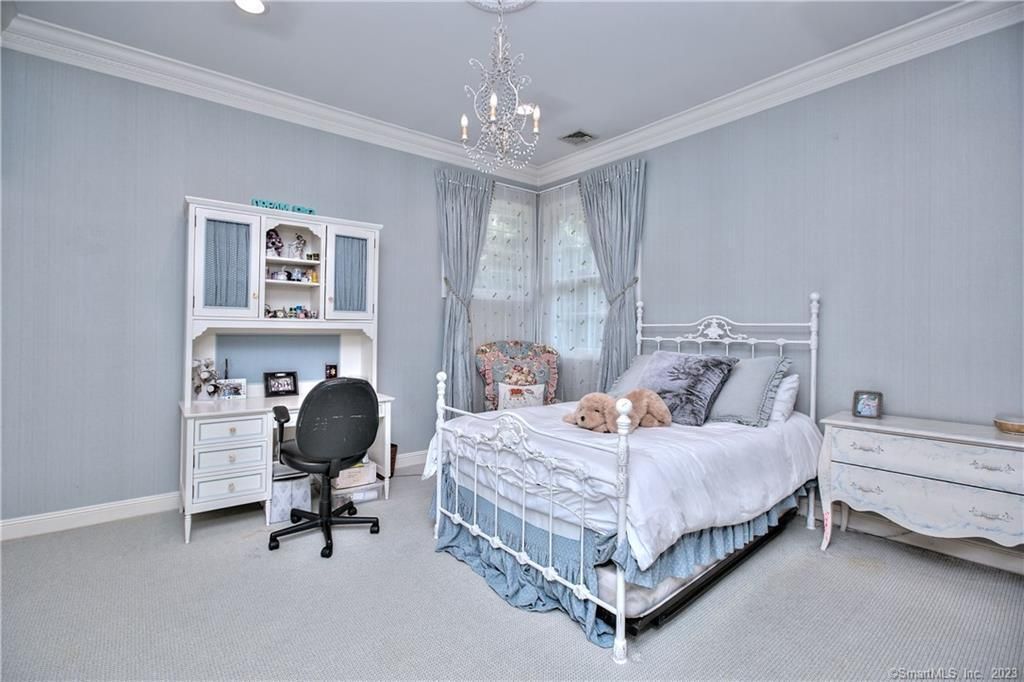 Bedroom, Chandelier, Home Office, Interior, Recessed Lighting